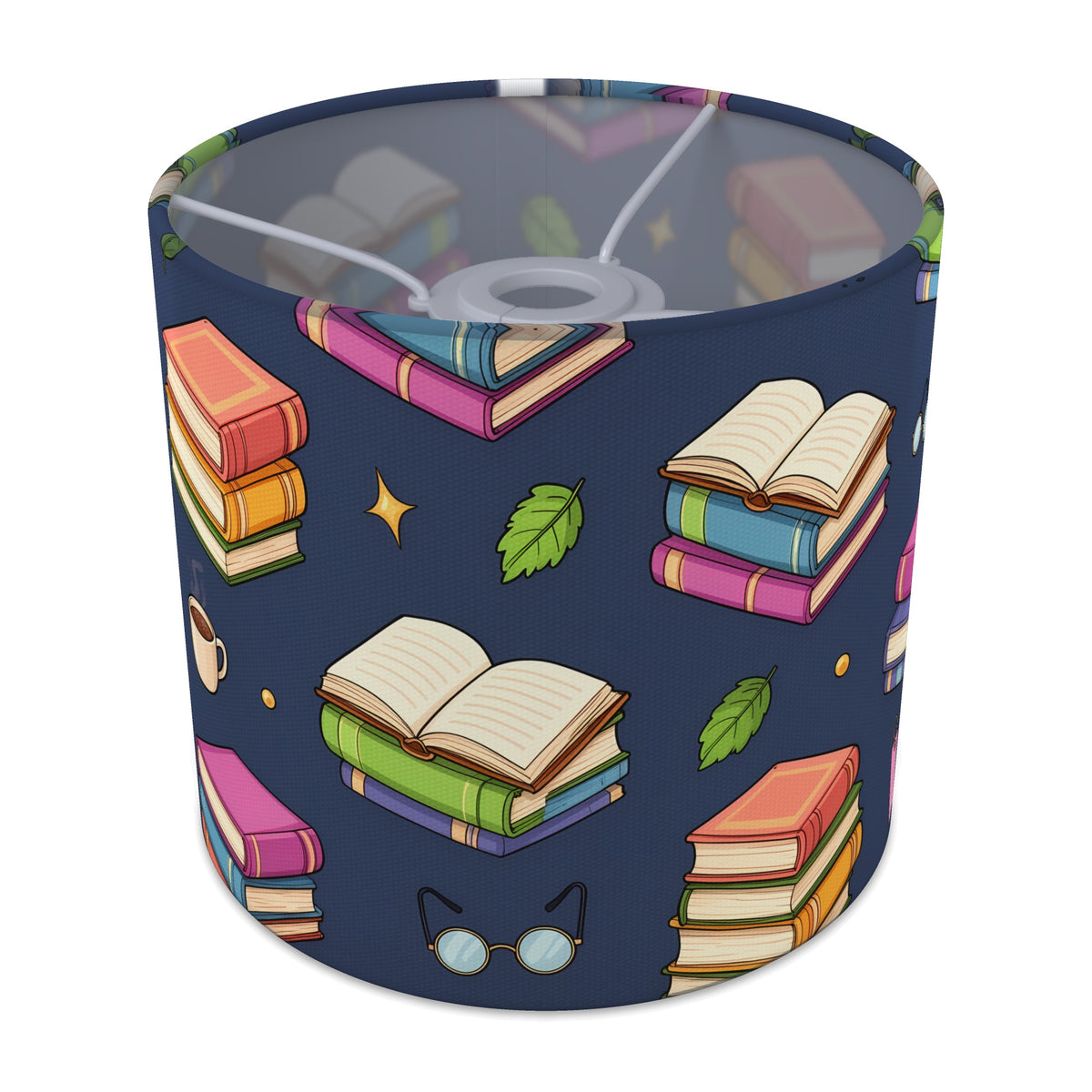 Navy Reading Nook lampshade - 20cm x 18.5cm Ceiling - main photo
