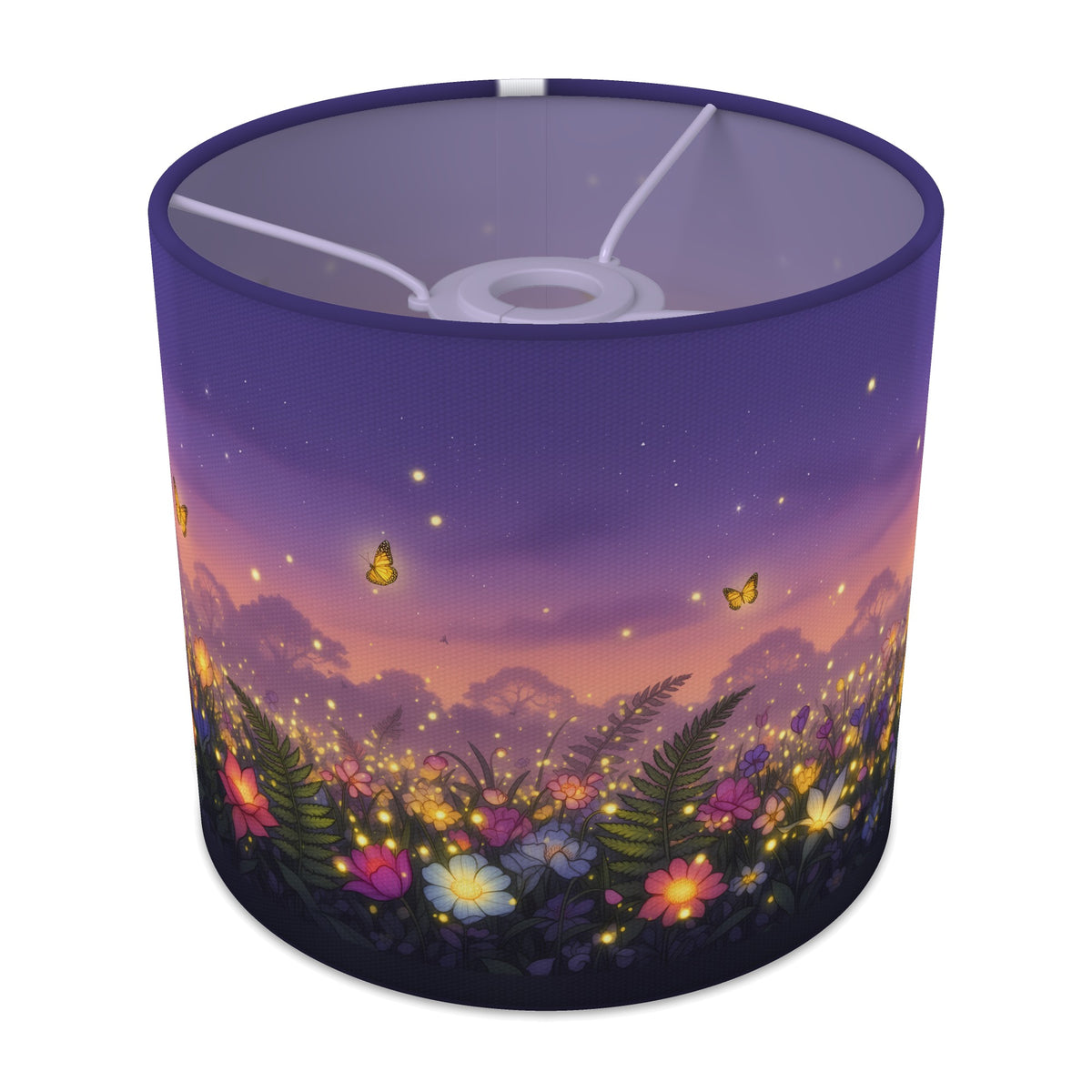 Butterfly Garden wraparound lampshade - Twilight Wings