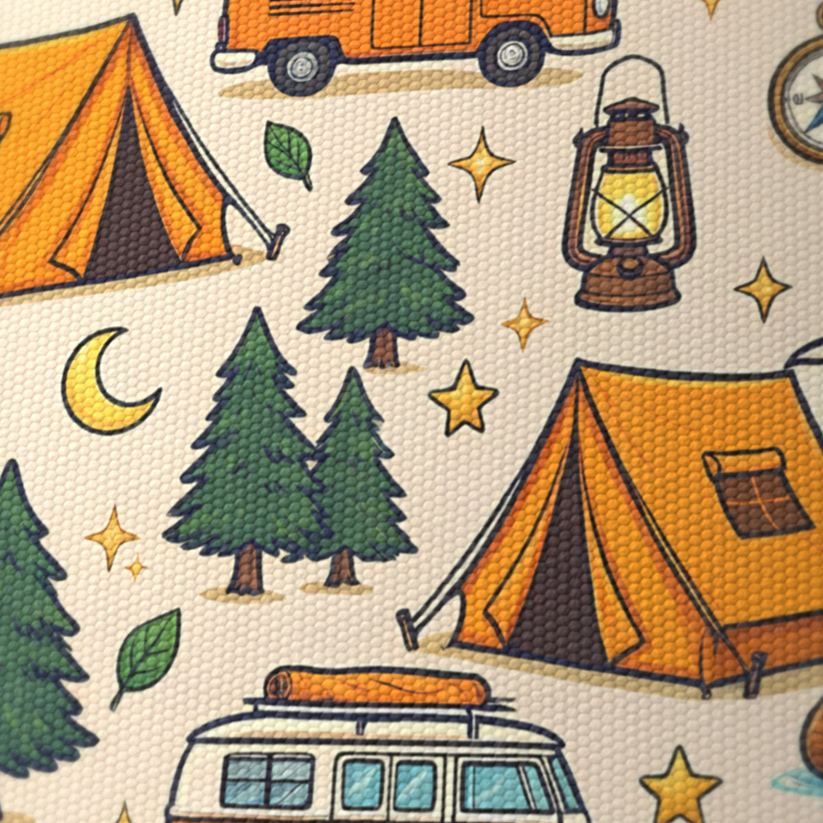 Sand Happy Campers lampshade - 20cm x 18.5cm Ceiling - photo 6
