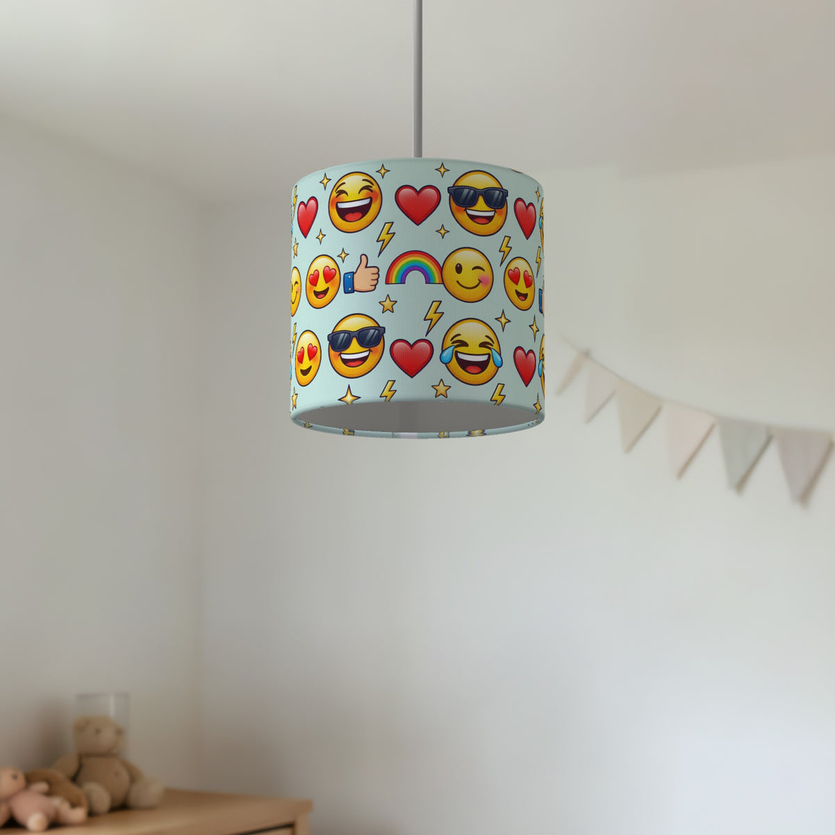 Mint Emoji Party lampshade - 20cm x 18.5cm Ceiling - photo 2