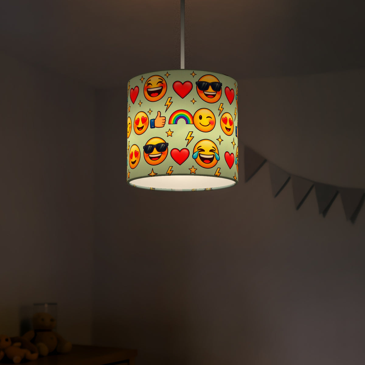 Mint Emoji Party lampshade - 20cm x 18.5cm Ceiling - photo 5