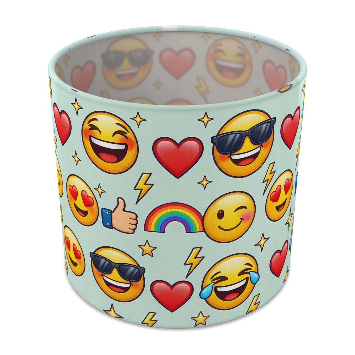 Mint Emoji Party lampshade - 20cm x 18.5cm Table