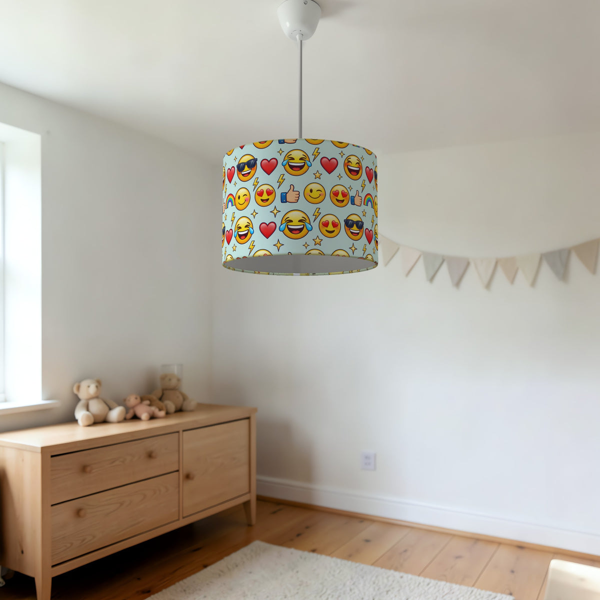 Mint Emoji Party lampshade - 20cm x 18.5cm Ceiling - photo 3