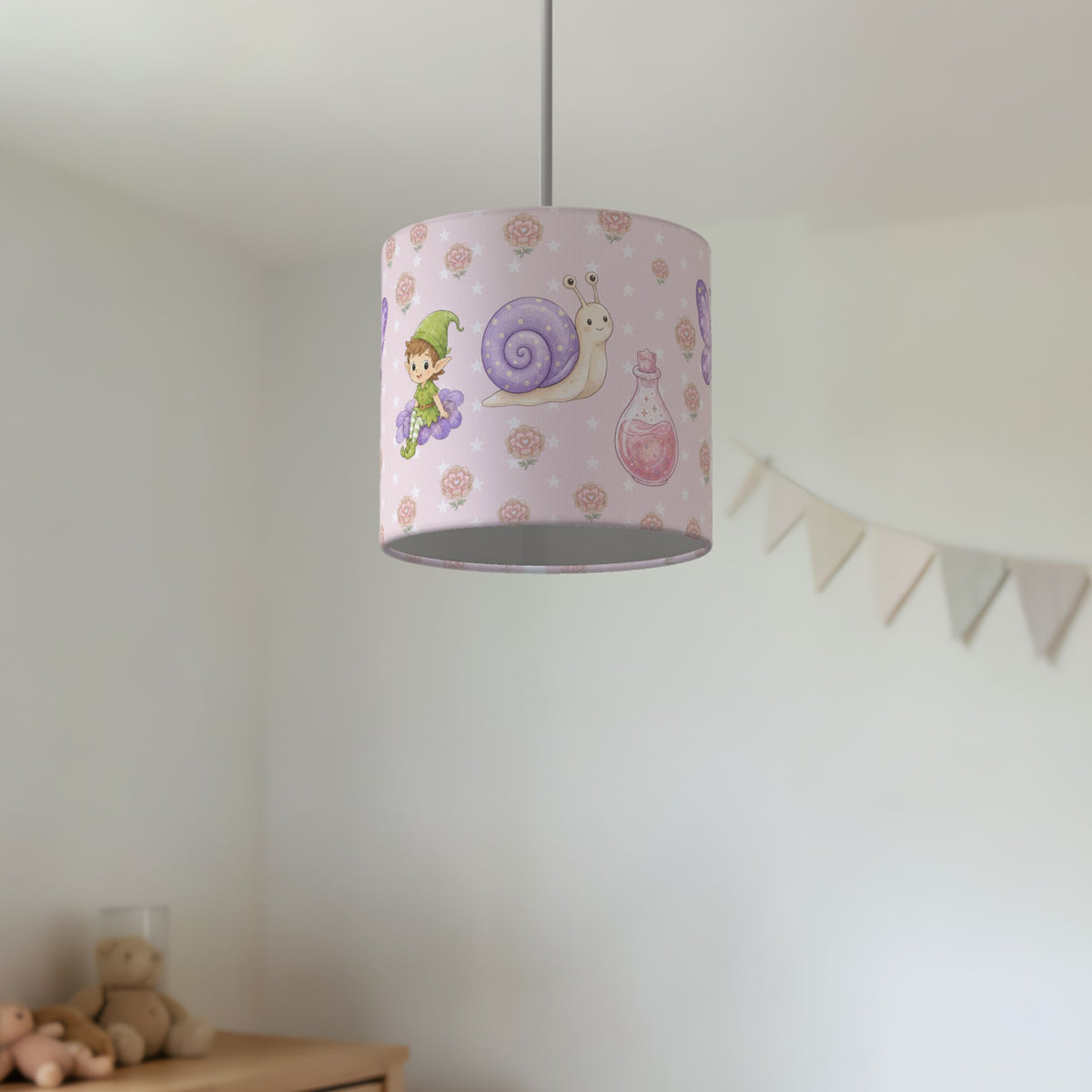 Blush Fairy Garden lampshade - 20cm x 18.5cm Ceiling - photo 2