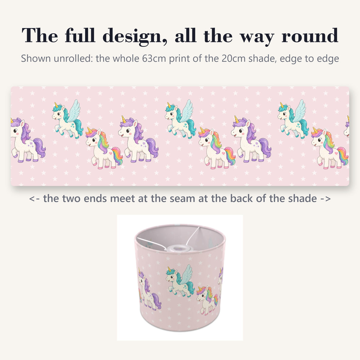 Blush Fantasy Kingdom lampshade - 20cm x 18.5cm Ceiling - photo 9