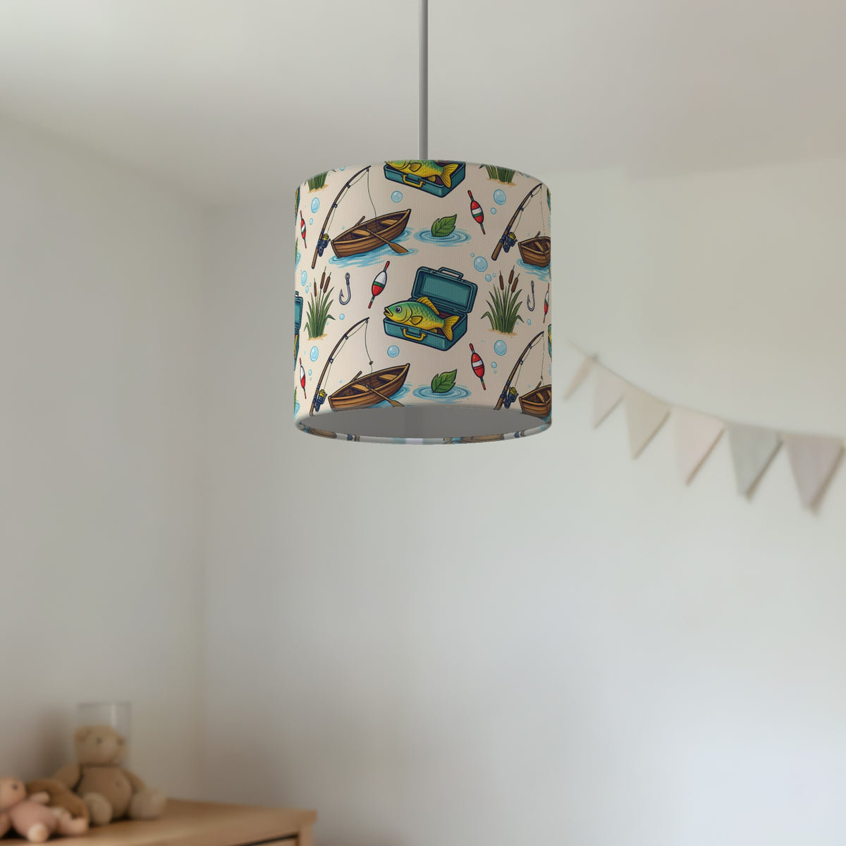 Sand Gone Fishing lampshade - 20cm x 18.5cm Ceiling - photo 2
