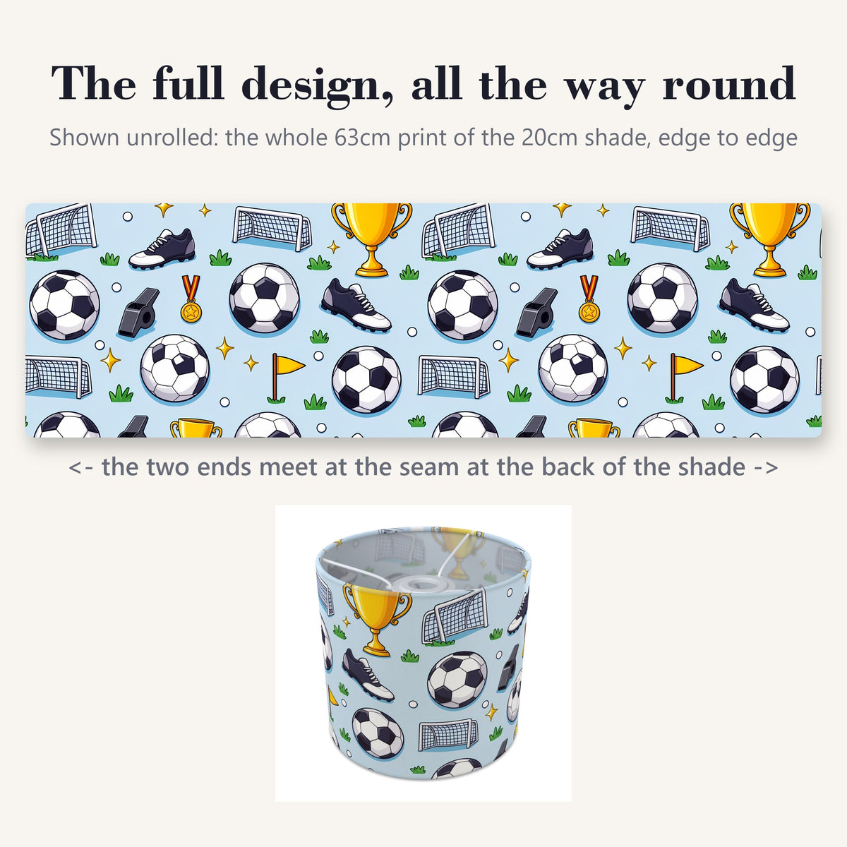 Sky Kick Off lampshade - 20cm x 18.5cm Ceiling - photo 9