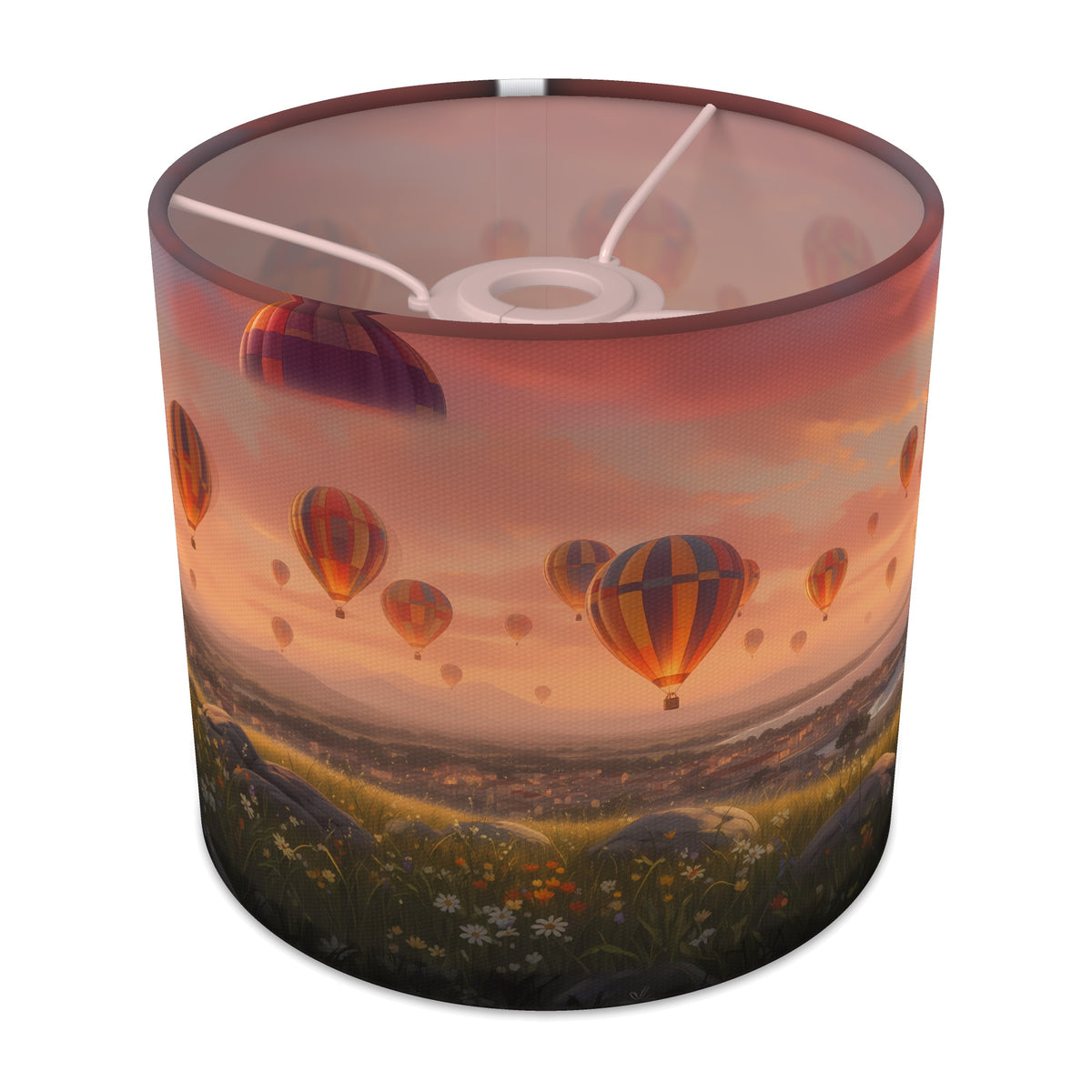 Balloon Skies wraparound lampshade - Sunset Flight
