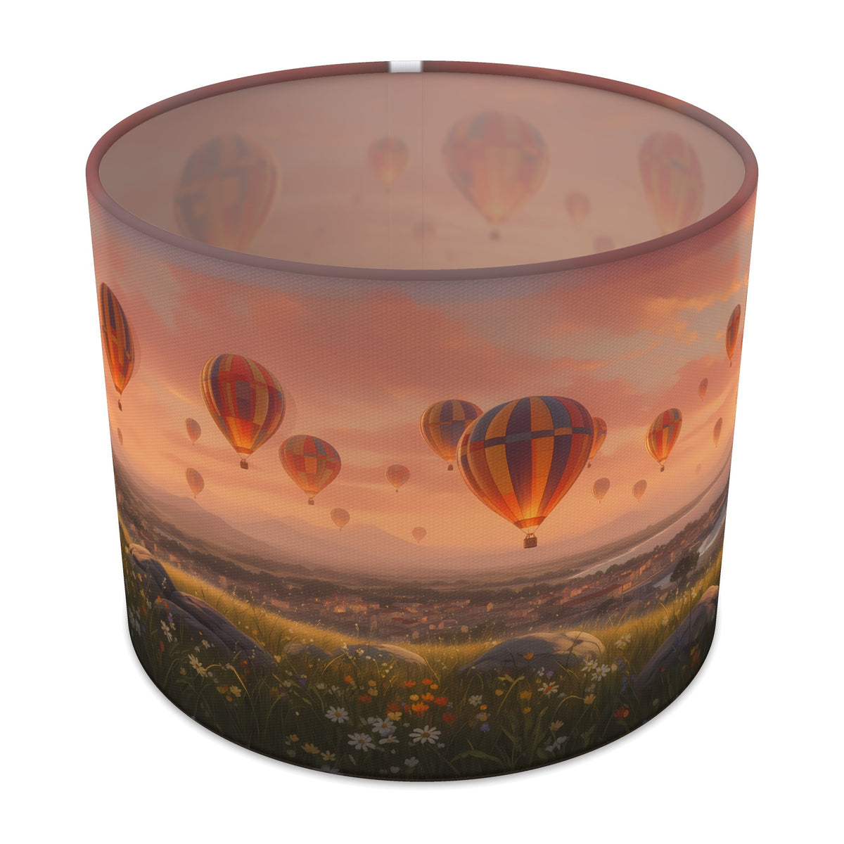 Sunset Flight Balloon Skies lampshade - 25cm x 20cm Table