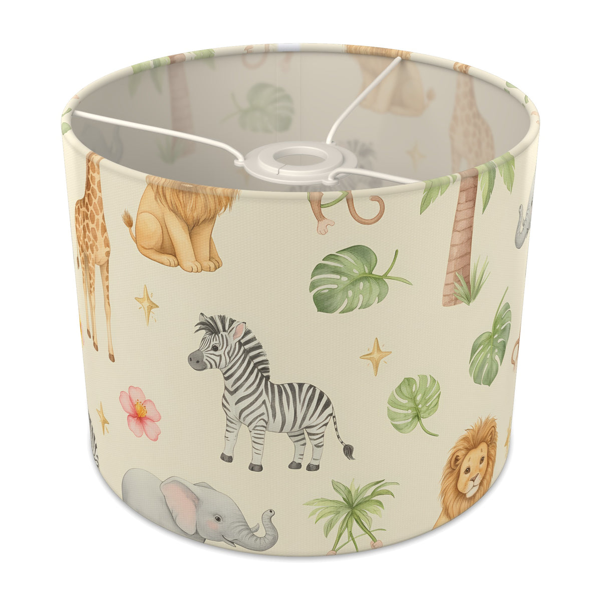 Cream Jungle Pals lampshade - 25cm x 20cm Ceiling