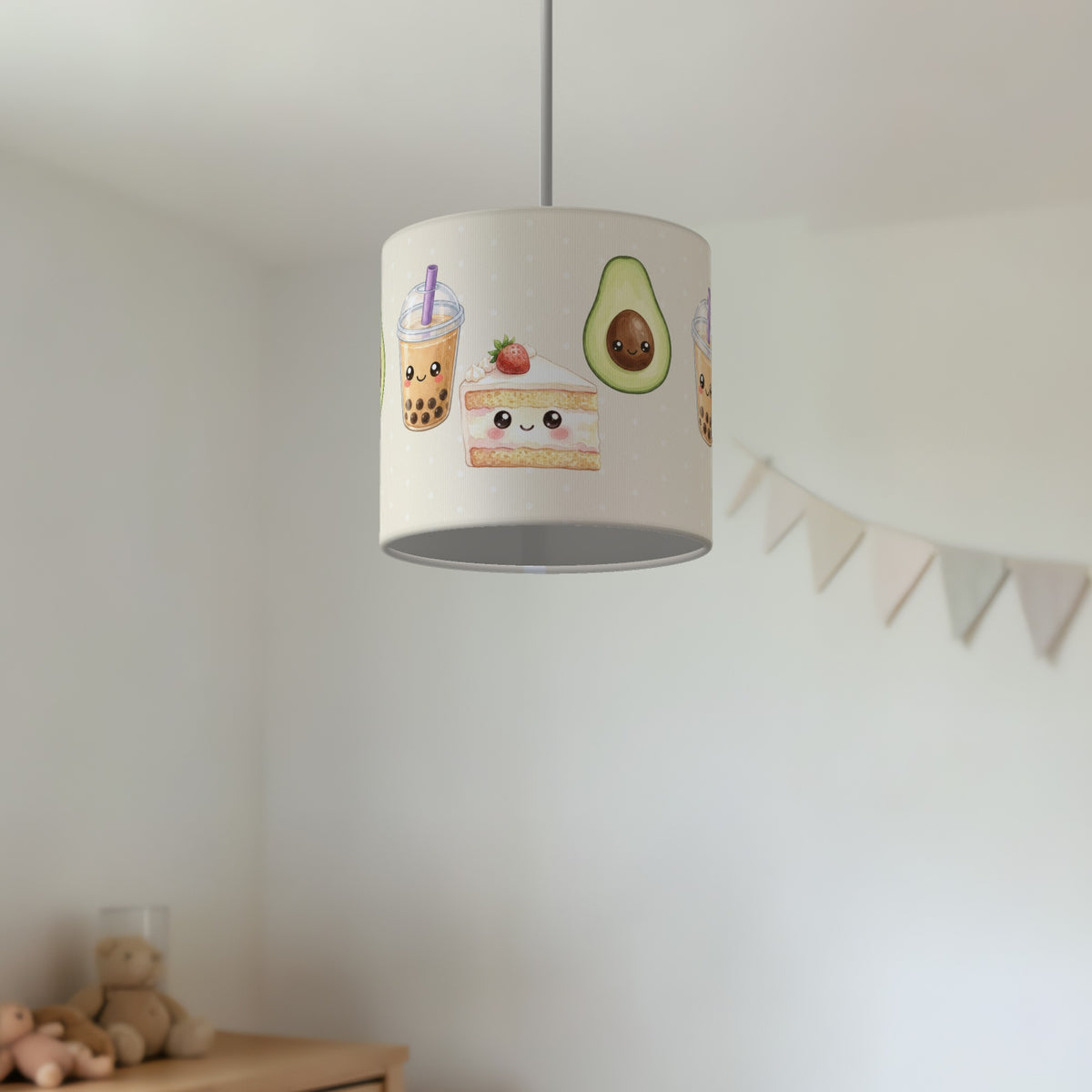 Cream Kawaii Food lampshade - 20cm x 18.5cm Ceiling - photo 2