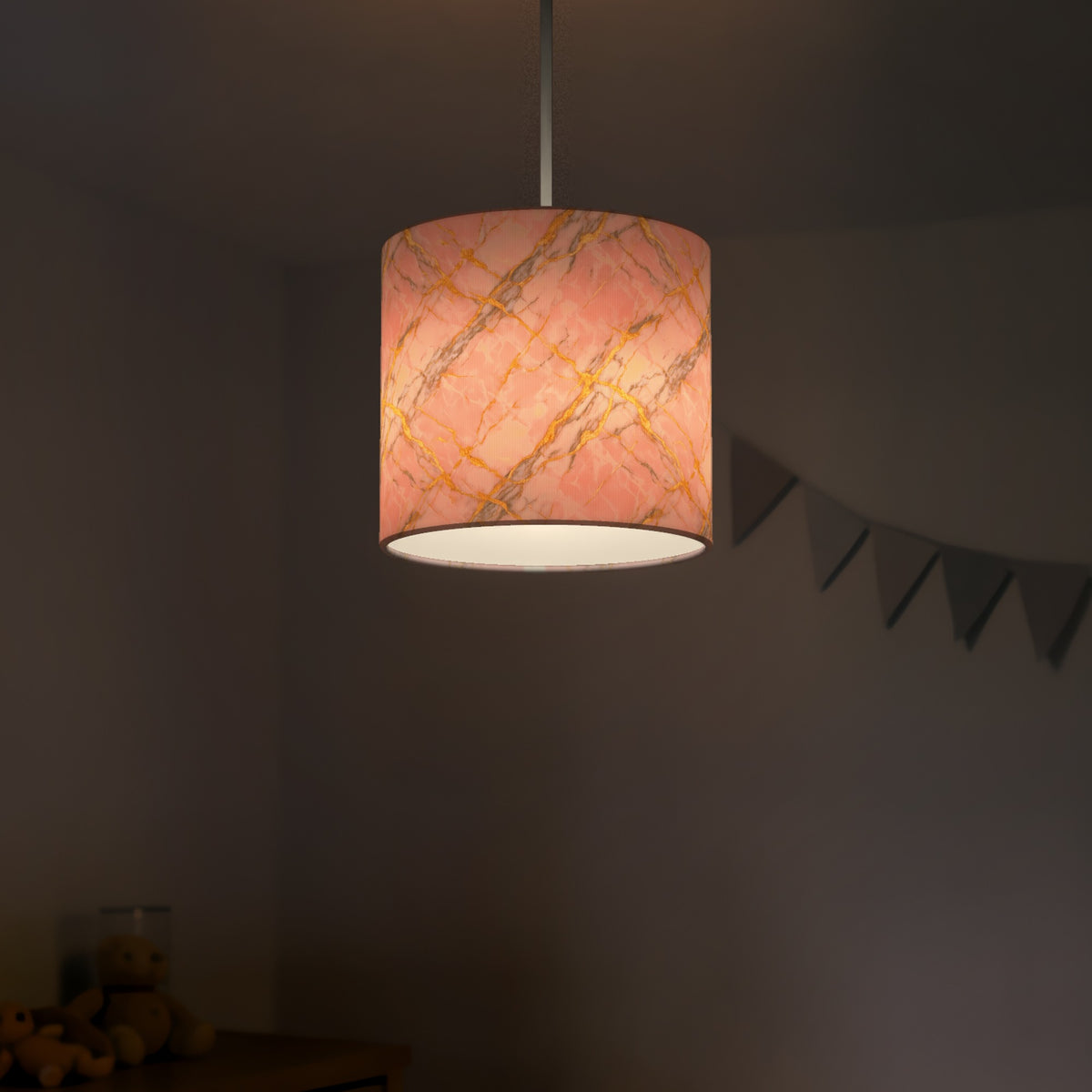 Blush Marble Luxe lampshade - 20cm x 18.5cm Ceiling - photo 5