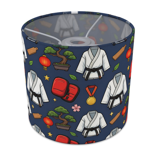 Navy Little Dojo lampshade - 20cm x 18.5cm Ceiling - main photo