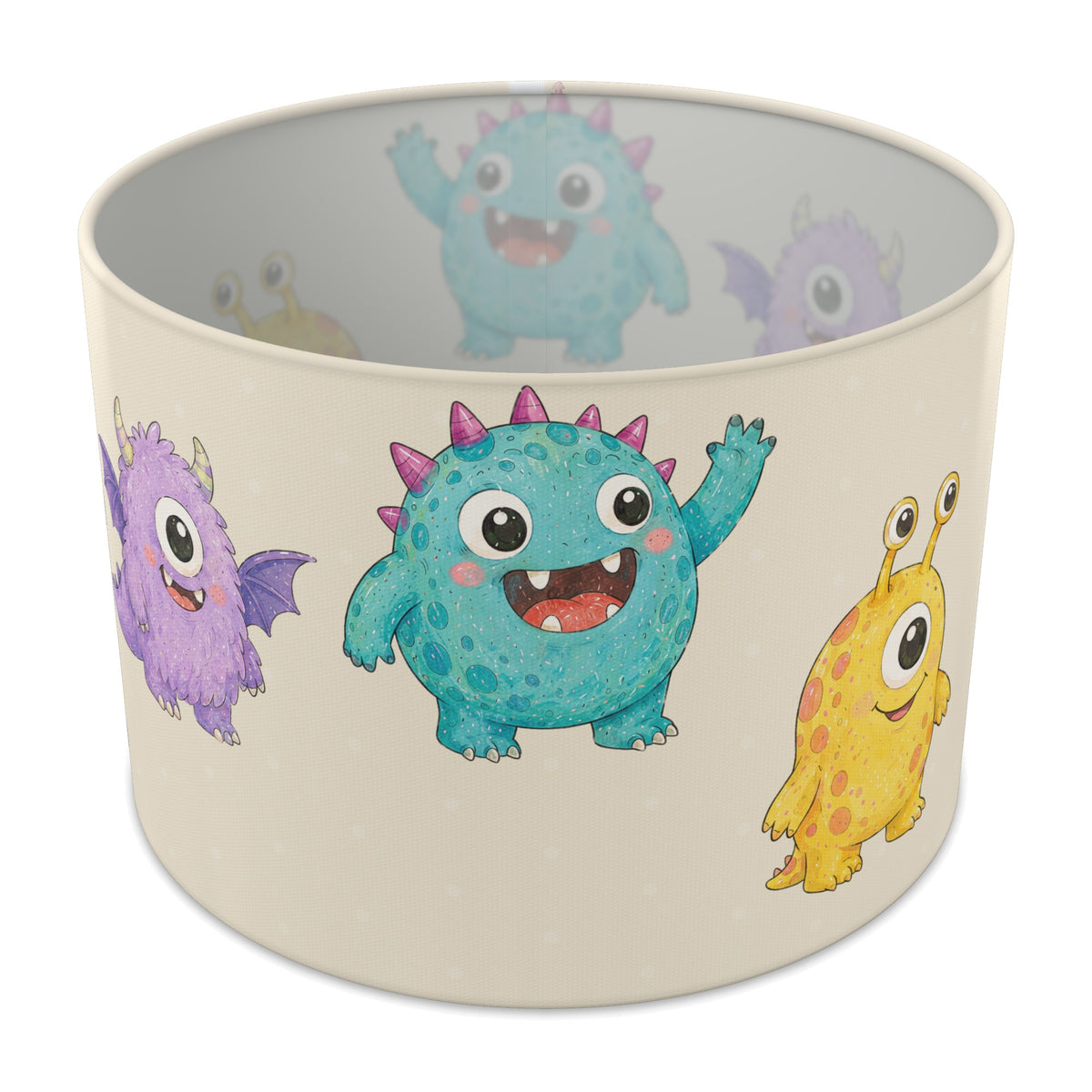 Cream Monsters lampshade - 30cm x 21cm Table