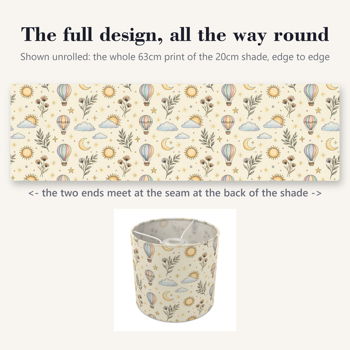 Cream Little Boho lampshade - 20cm x 18.5cm Ceiling - photo 9