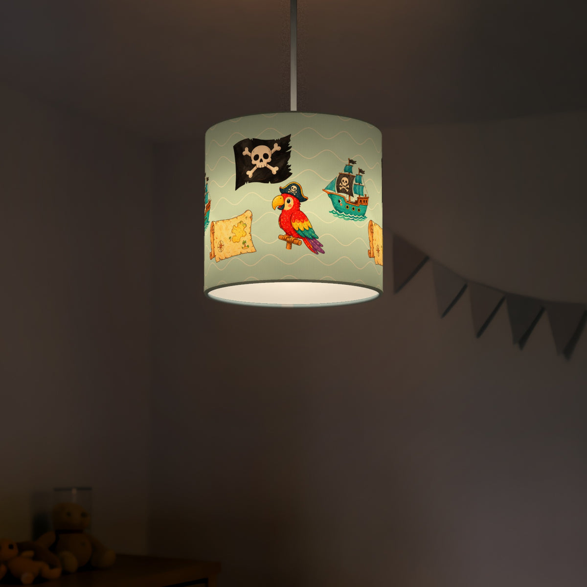 Aqua Pirates lampshade - 20cm x 18.5cm Ceiling - photo 5