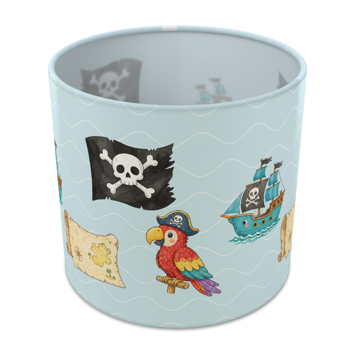 Aqua Pirates lampshade - 20cm x 18.5cm Table