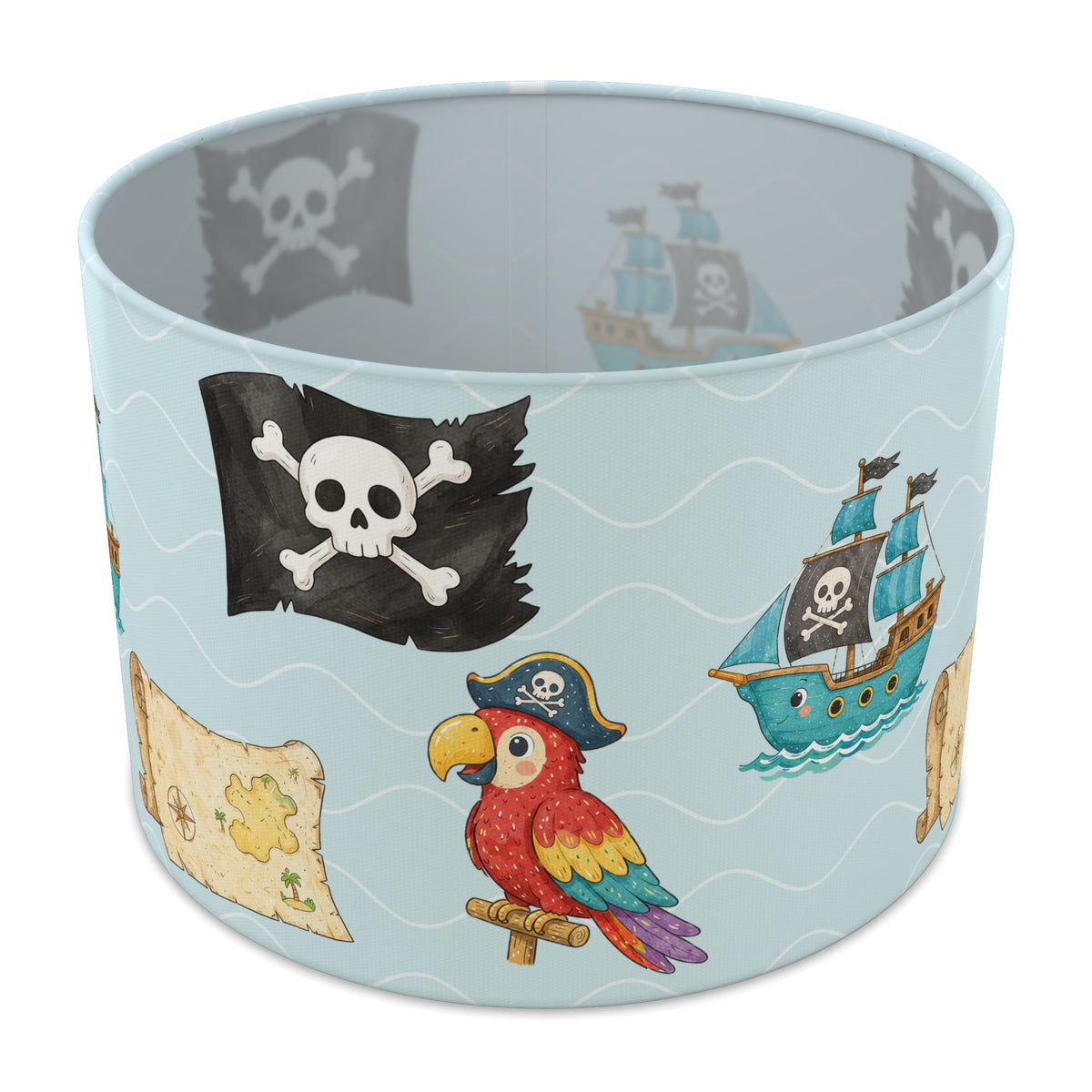 Aqua Pirates lampshade - 30cm x 21cm Table