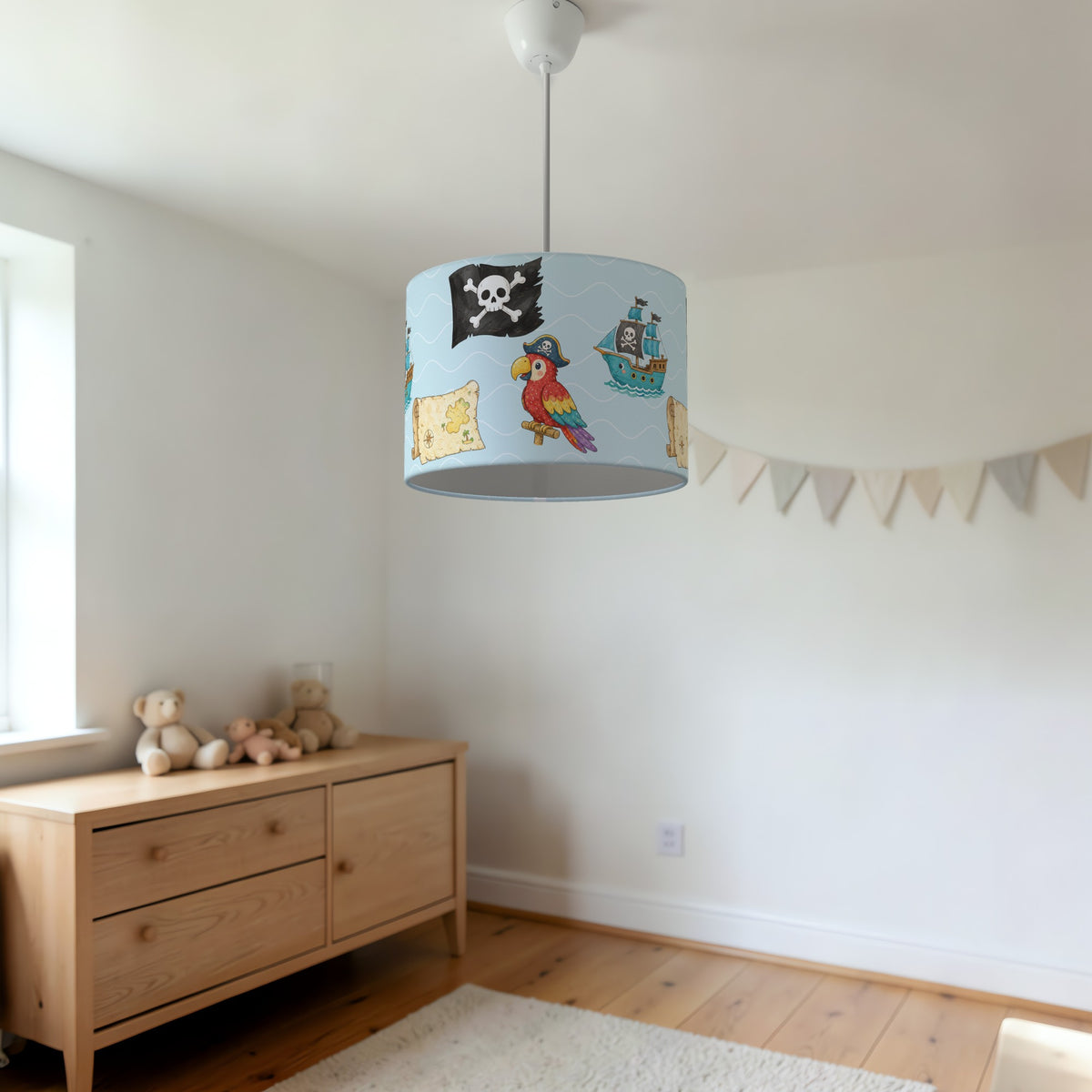 Aqua Pirates lampshade - 20cm x 18.5cm Ceiling - photo 3