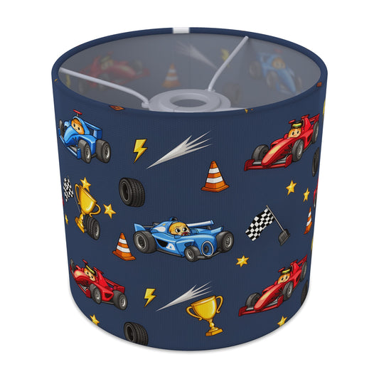 Navy Race Day lampshade - 20cm x 18.5cm Ceiling - main photo