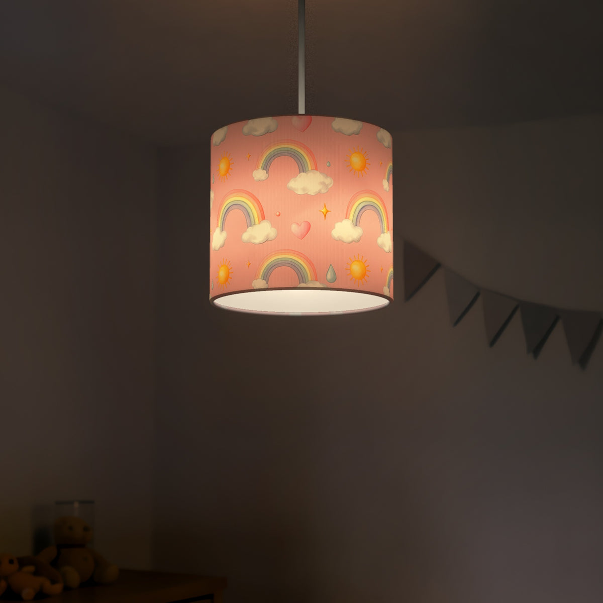 Blush Over The Rainbow lampshade - 20cm x 18.5cm Ceiling - photo 5