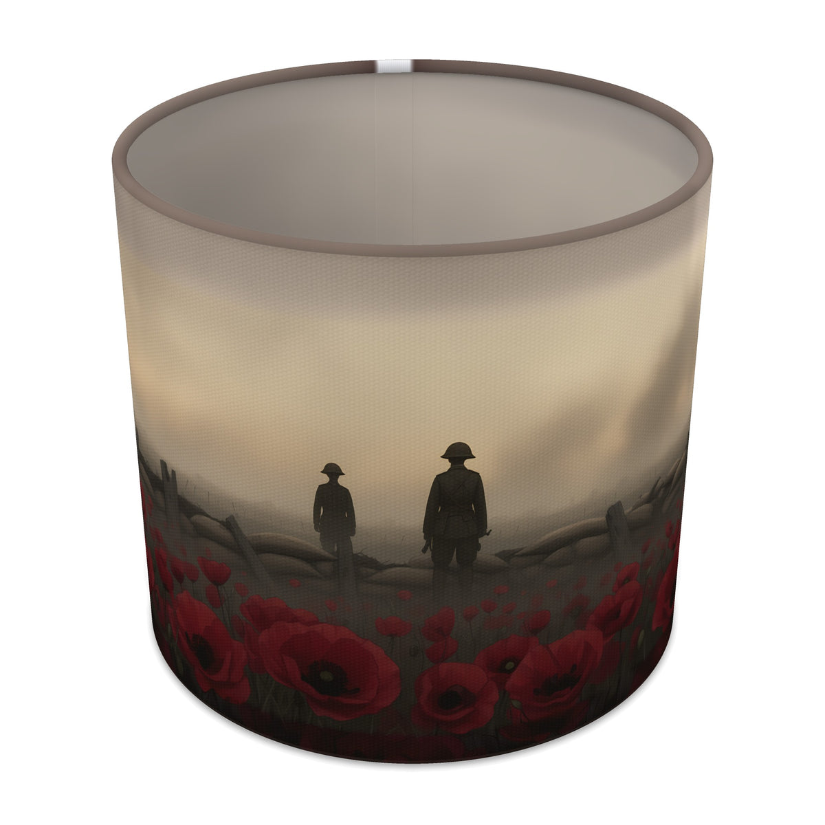 Remembrance Dusk Lest We Forget lampshade - 20cm x 18.5cm Table
