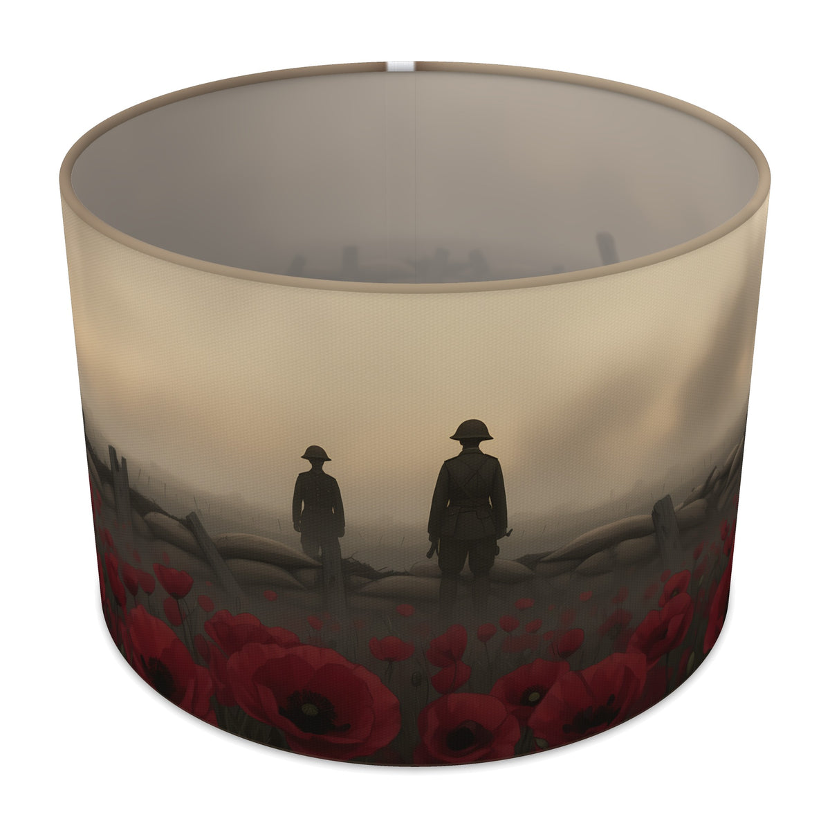 Remembrance Dusk Lest We Forget lampshade - 30cm x 21cm Table