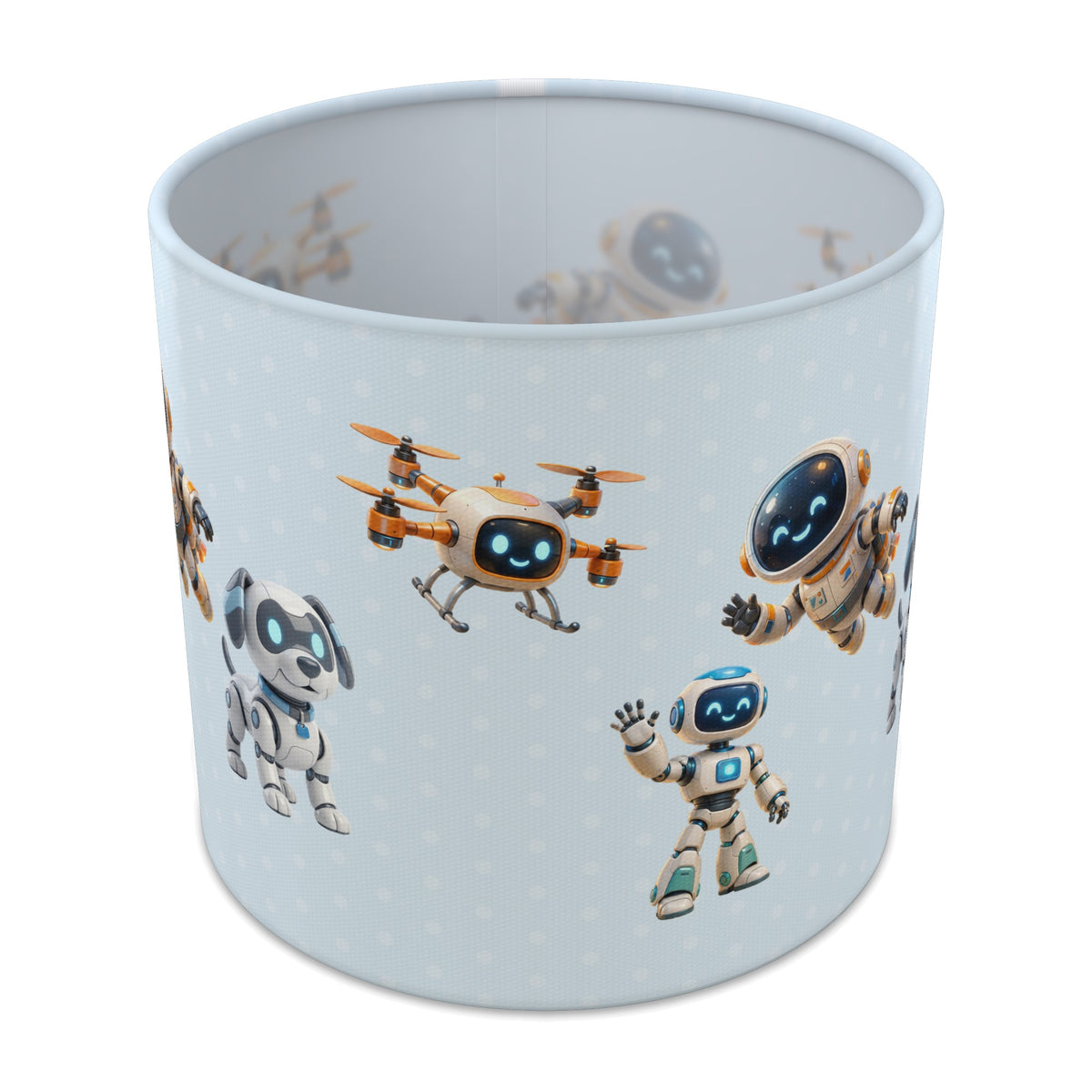Sky Robots lampshade - 20cm x 18.5cm Table