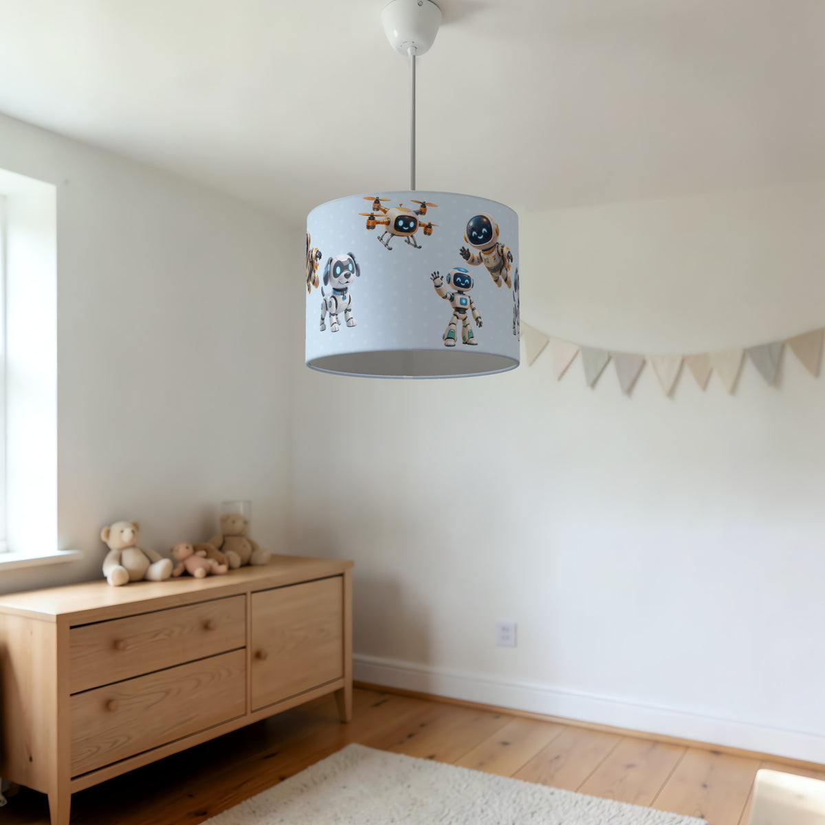 Sky Robots lampshade - 20cm x 18.5cm Ceiling - photo 3