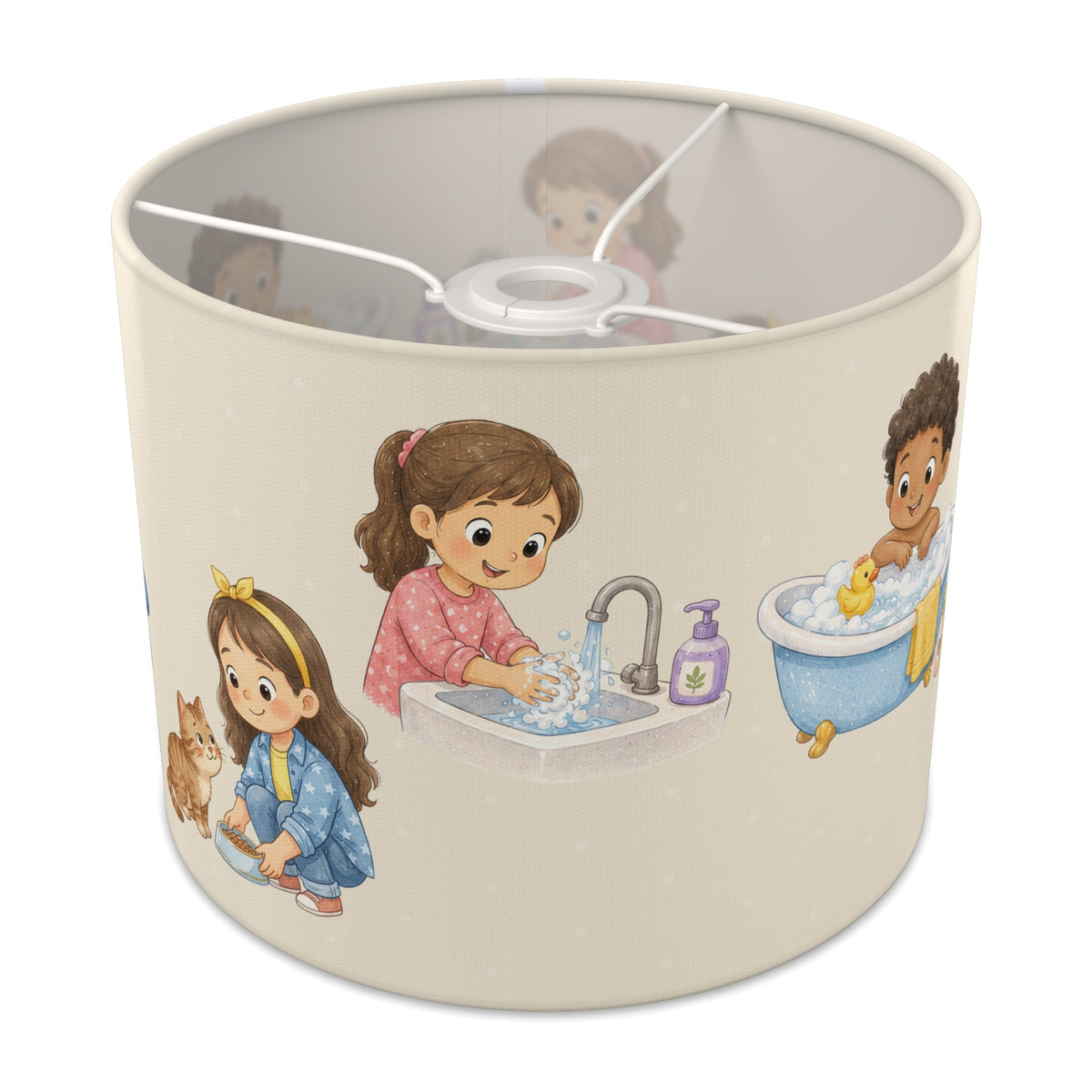 Cream Routine lampshade - 25cm x 20cm Ceiling