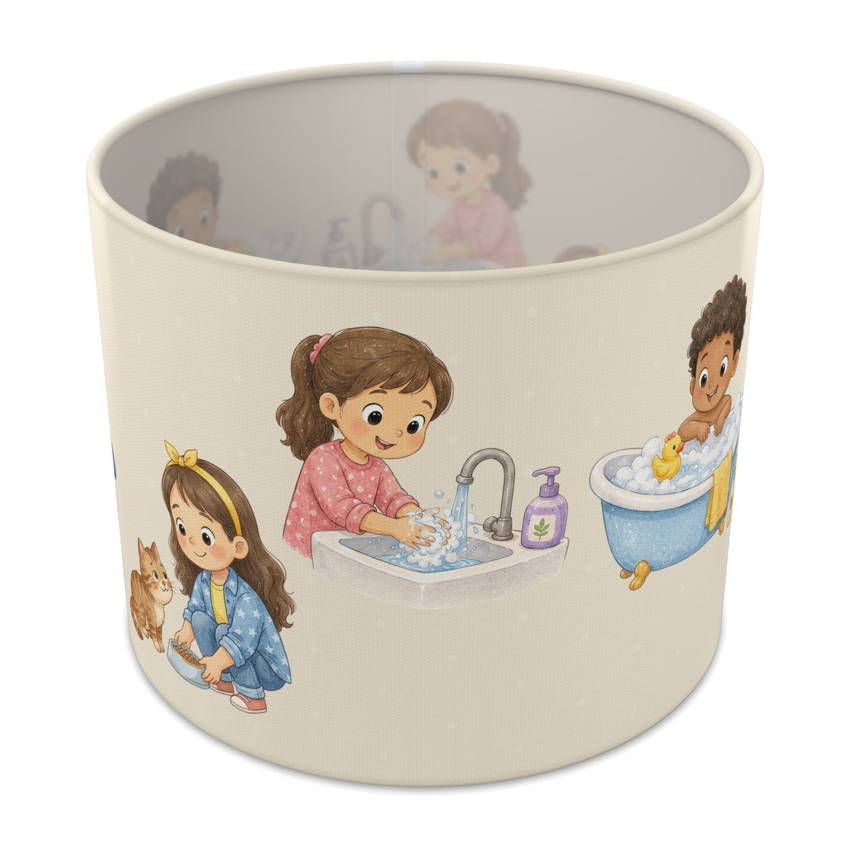 Cream Routine lampshade - 25cm x 20cm Table