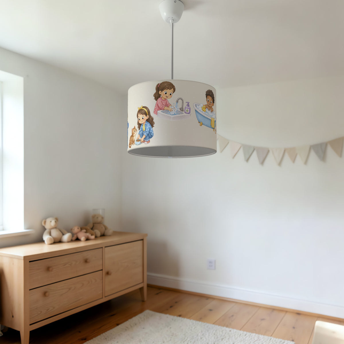 Cream Routine lampshade - 20cm x 18.5cm Ceiling - photo 3