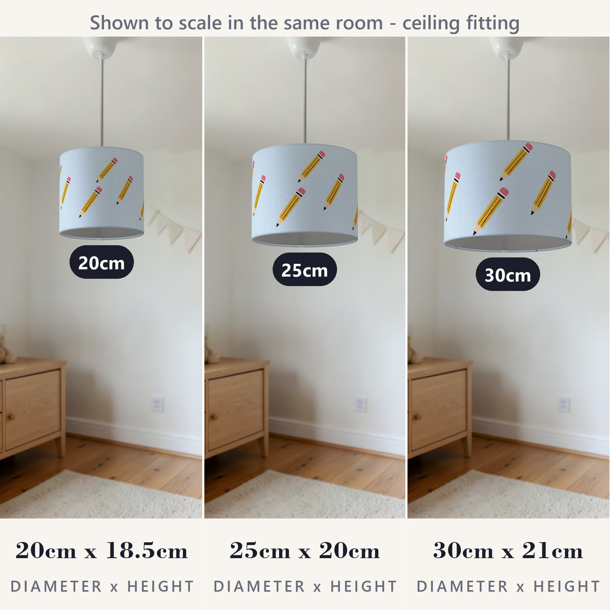 Sky School lampshade - 20cm x 18.5cm Ceiling - photo 4