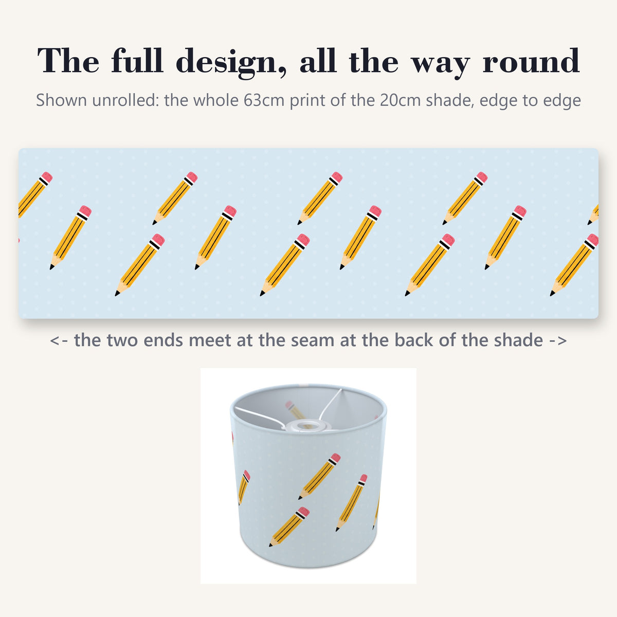 Sky School lampshade - 20cm x 18.5cm Ceiling - photo 9