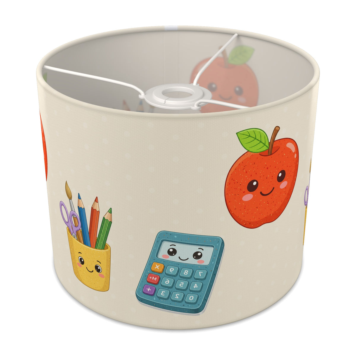 Cream School lampshade - 25cm x 20cm Ceiling
