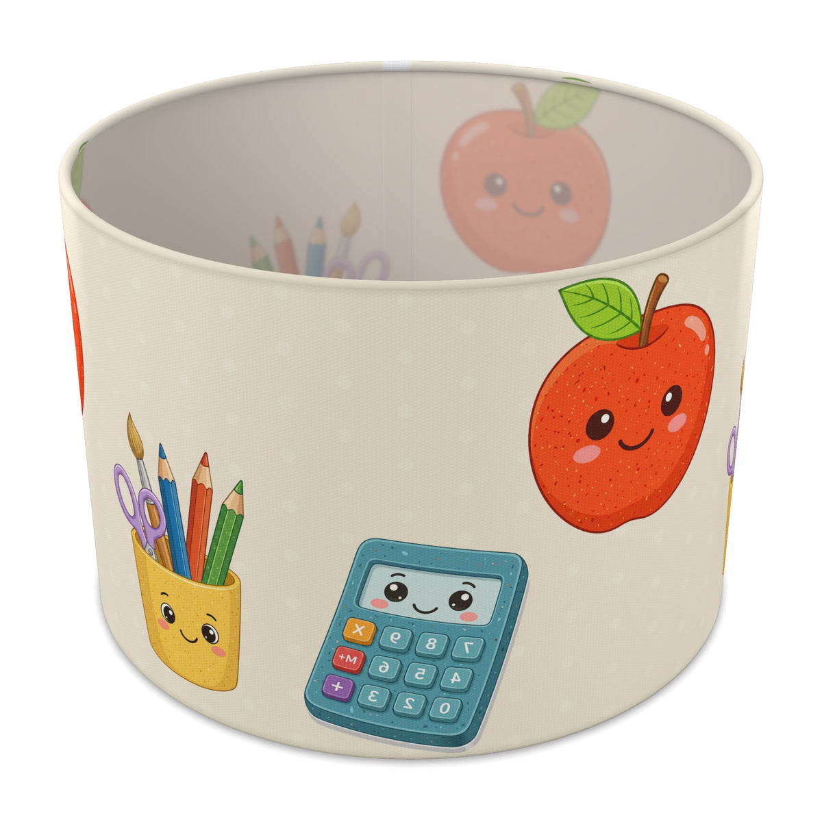 Cream School lampshade - 30cm x 21cm Table