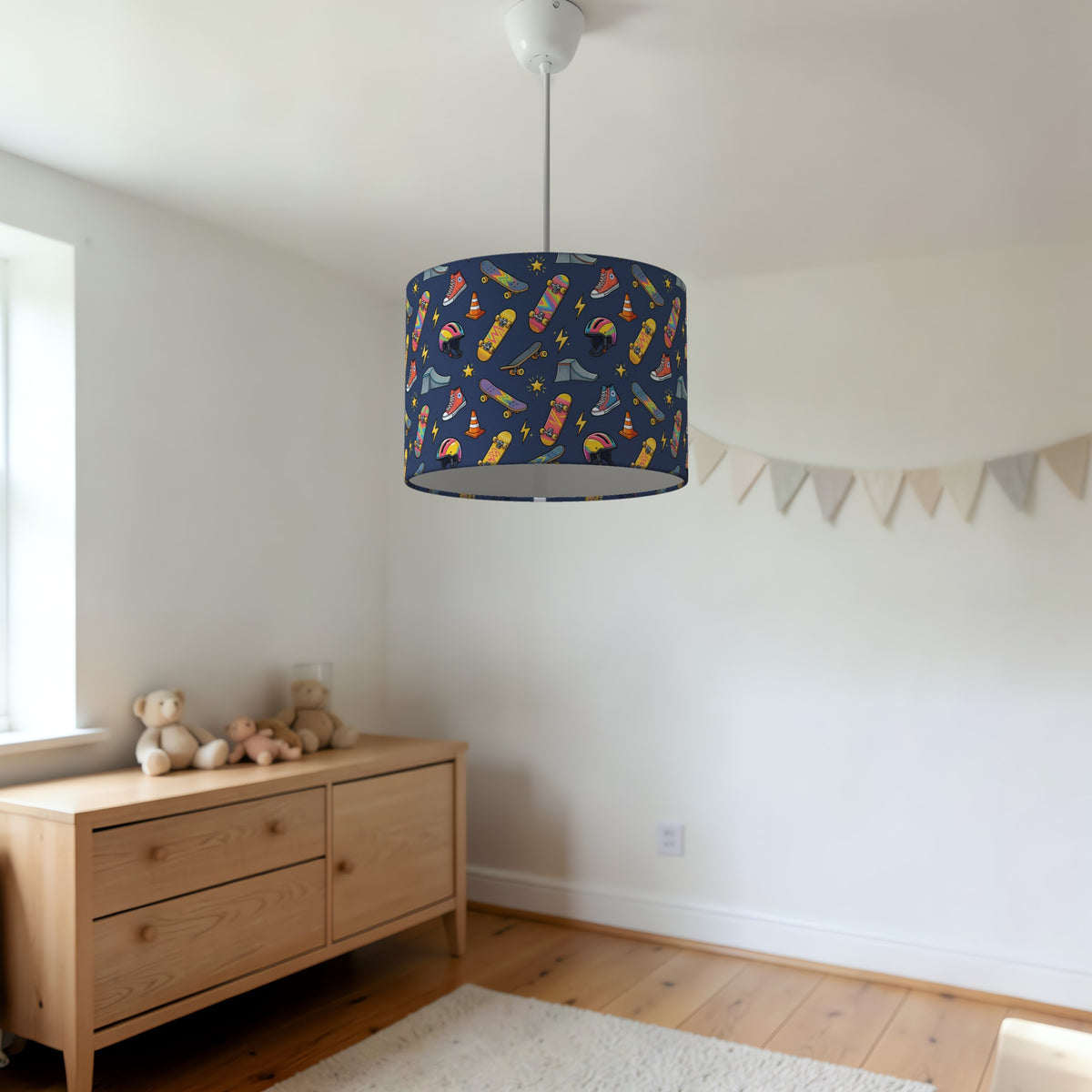 Navy Skate Crew lampshade - 20cm x 18.5cm Ceiling - photo 3