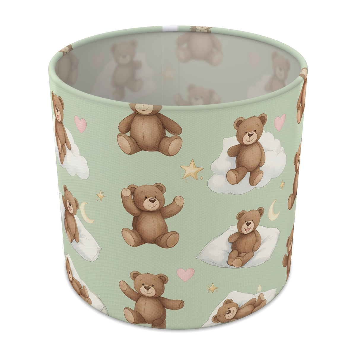 Sage Bear Hugs lampshade - 20cm x 18.5cm Table