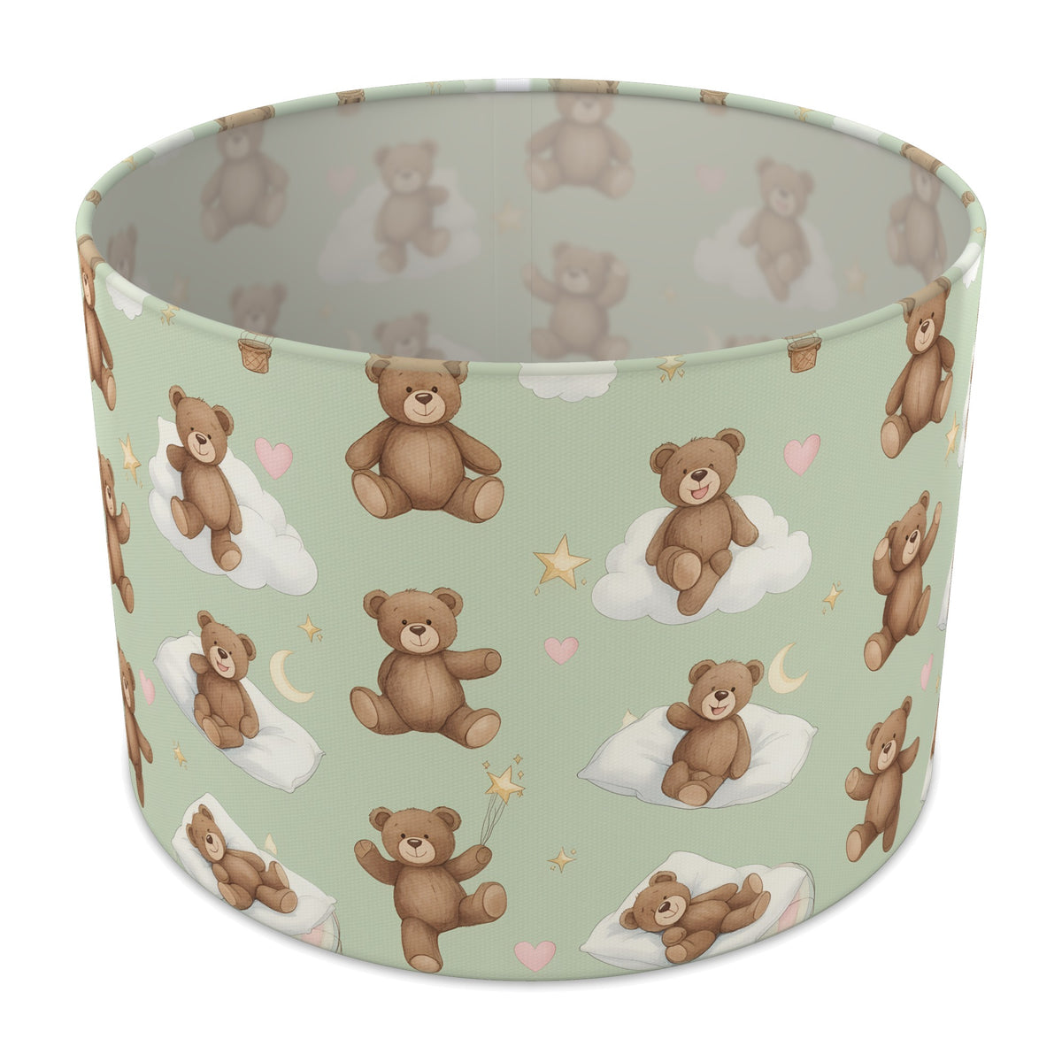 Sage Bear Hugs lampshade - 30cm x 21cm Table