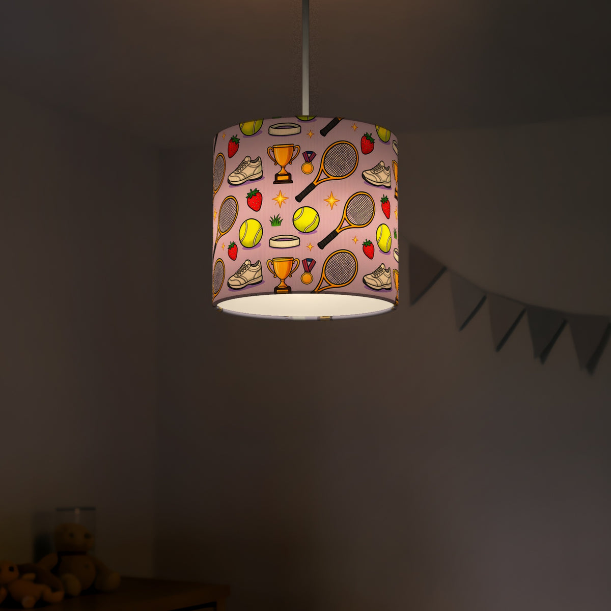 Lilac Game Set Match lampshade - 20cm x 18.5cm Ceiling - photo 5