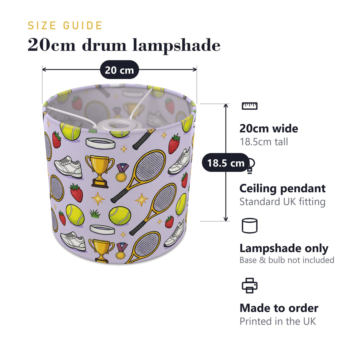 Lilac Game Set Match lampshade - 20cm x 18.5cm Ceiling - photo 7