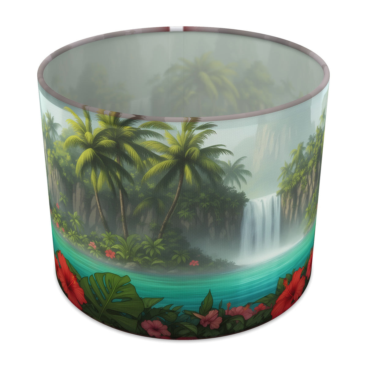 Hidden Lagoon Tropical Island lampshade - 25cm x 20cm Table