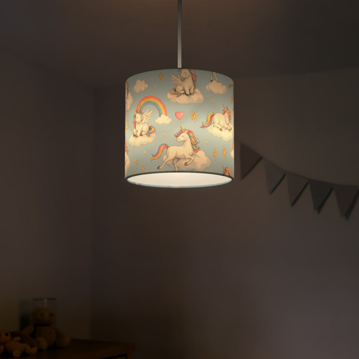 Sky Unicorn Dreams lampshade - 20cm x 18.5cm Ceiling - photo 5