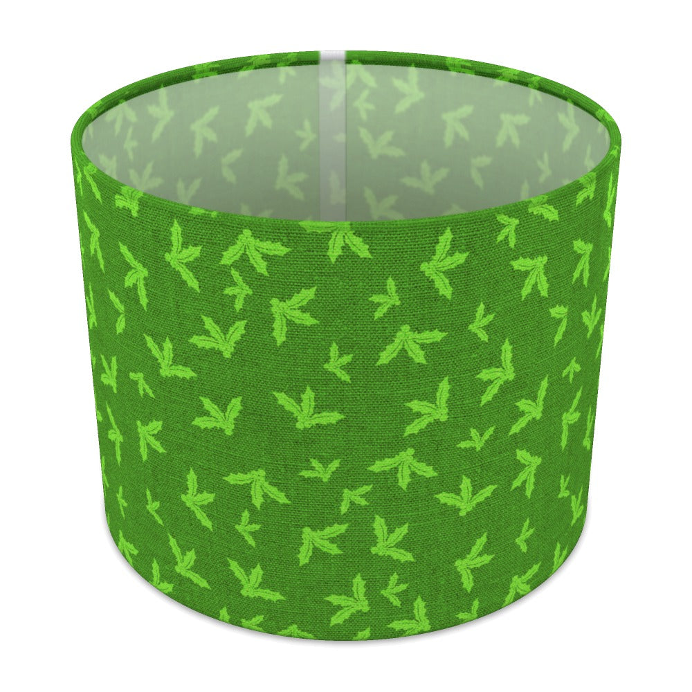 Green Holly Leaf Pattern lampshade - 25cm Table