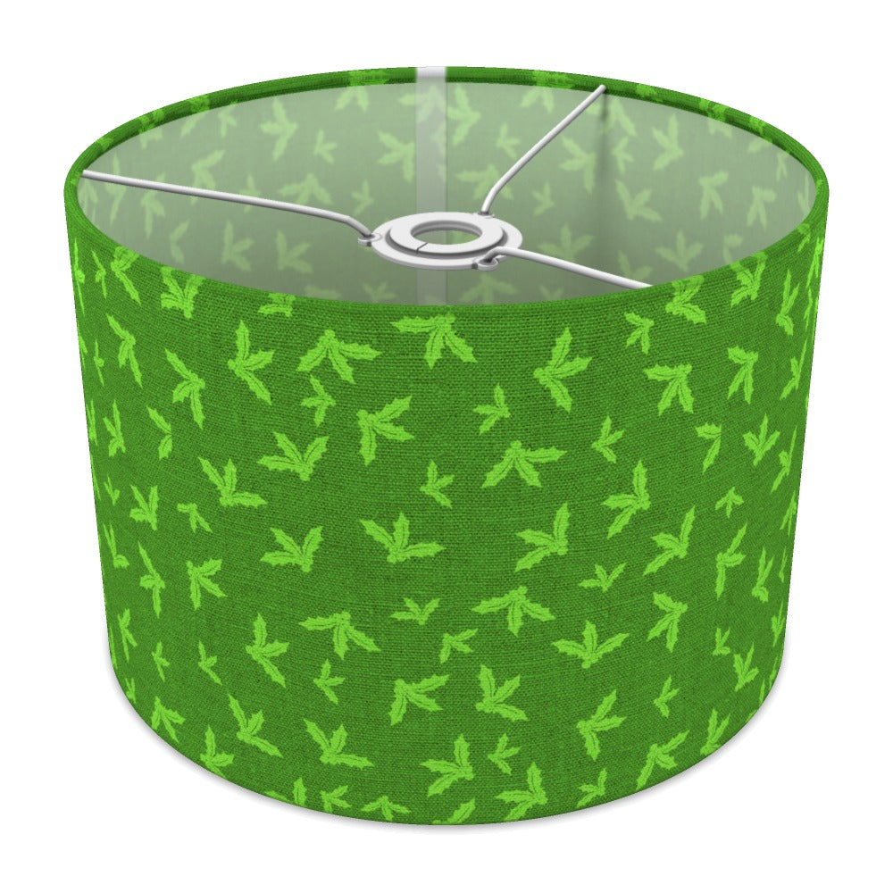 Green Holly Leaf Pattern lampshade - 30cm Ceiling
