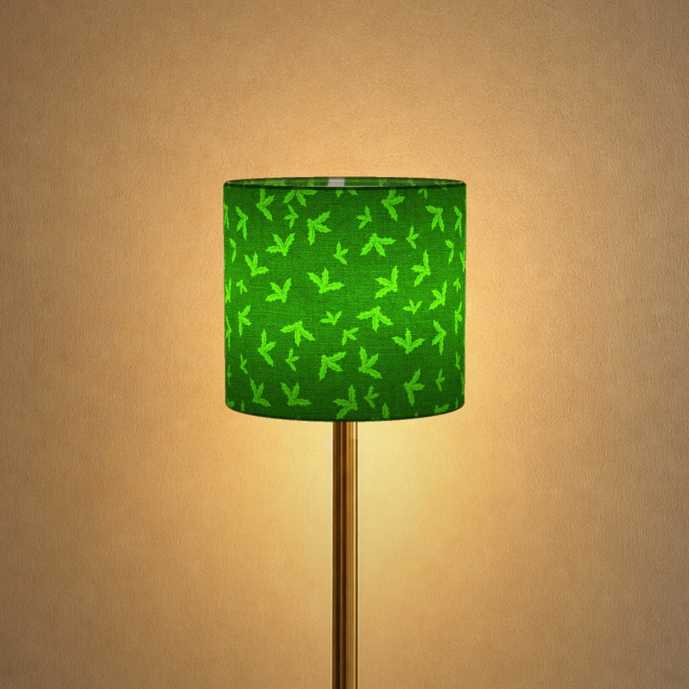 Green Holly Leaf Pattern lampshade