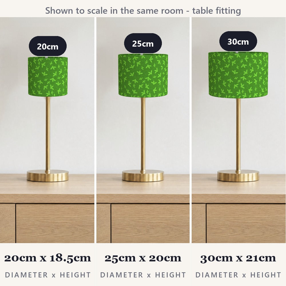 Green Holly Leaf Pattern lampshade