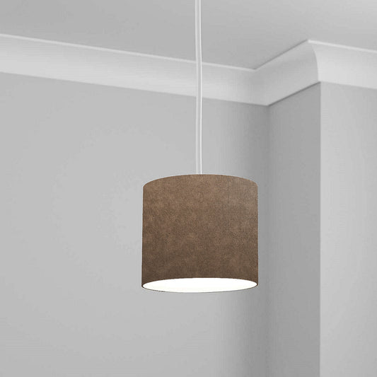 Brown Textured Fabric Ceiling Lampshade Lightshade for Room - 20cm x 18.5cm