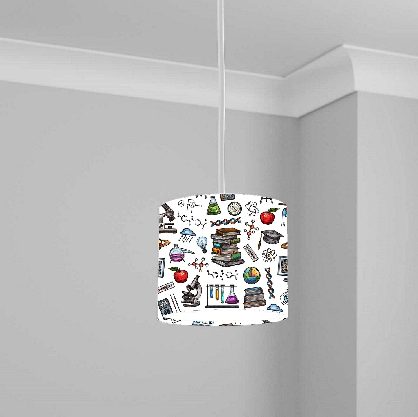 Educational Science Theme Ceiling Lampshade Lightshade for Room - 20cm x 18.5cm