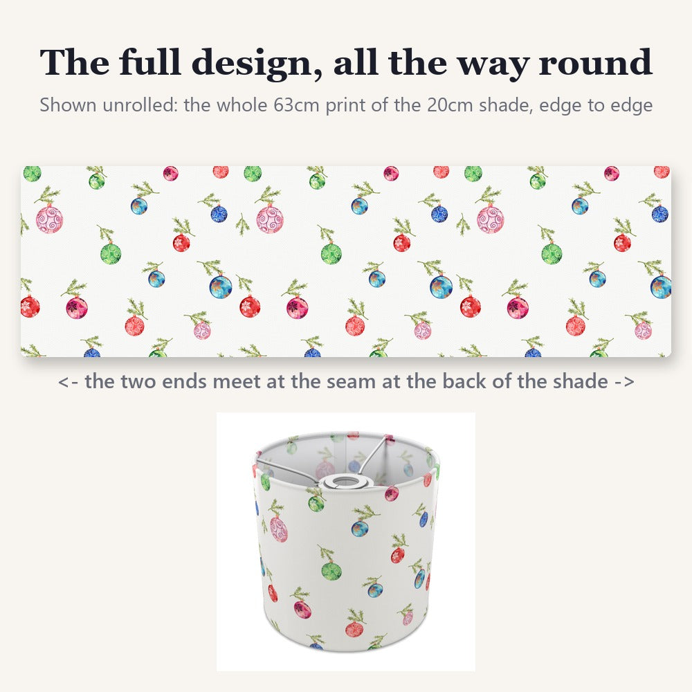 Festive Christmas Bauble Pattern lampshade